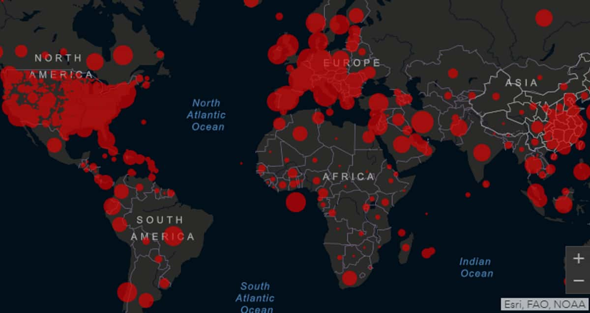 Mapa Interativo Mostra Casos De Coronav Rus Em Tempo Real Pelo Mundo