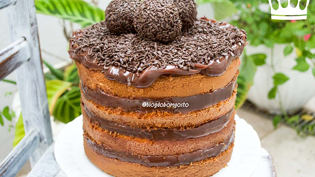 Receita Obscena Naked Cake De Cenoura Brigadeiro