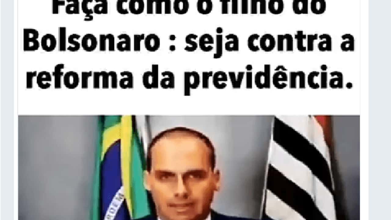 V Deo De Eduardo Bolsonaro Contra Reforma Da Previd Ncia Viraliza