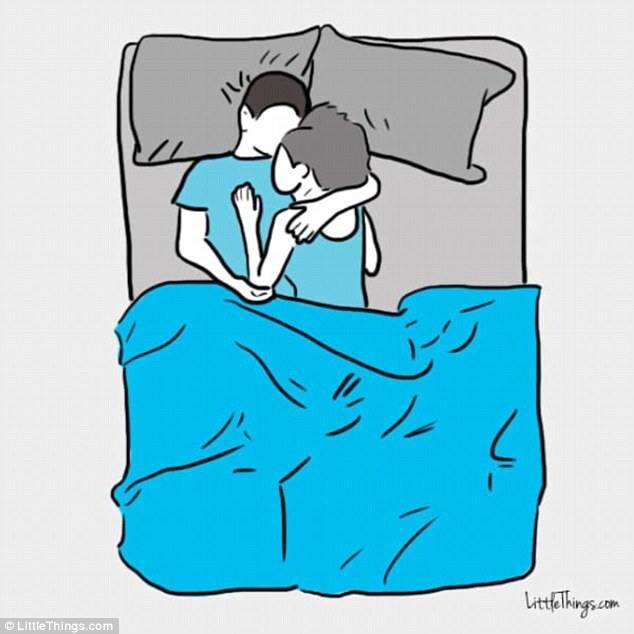 Posição que casal costuma dormir indica característica do relacionamento