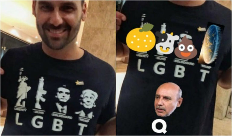 Q De Queiroz As Rea Es Camiseta Lgbt De Eduardo Bolsonaro