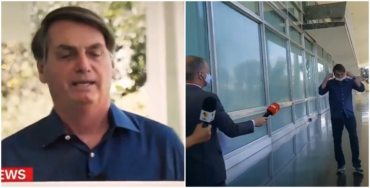 Bolsonaro Tira M Scara Para Anunciar Resultado E P E Jornalistas Em Risco