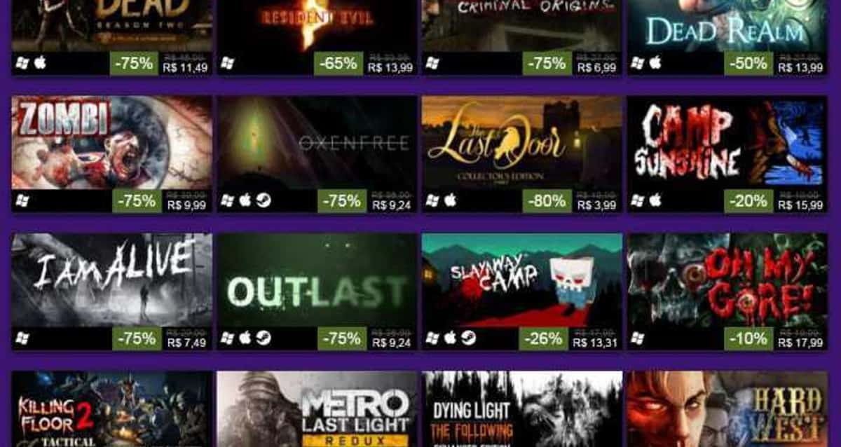 Steam: Promoção de Halloween do Xbox Game Studios & Bethesda com