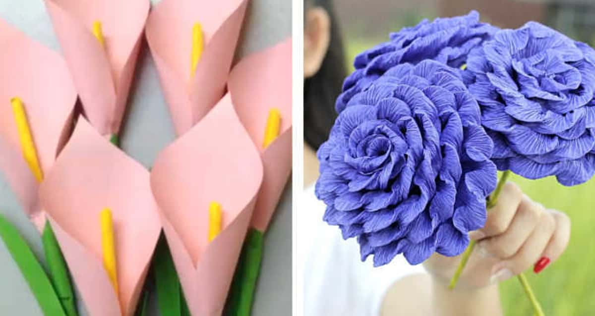 10 flores de papel que você pode fazer de decoração