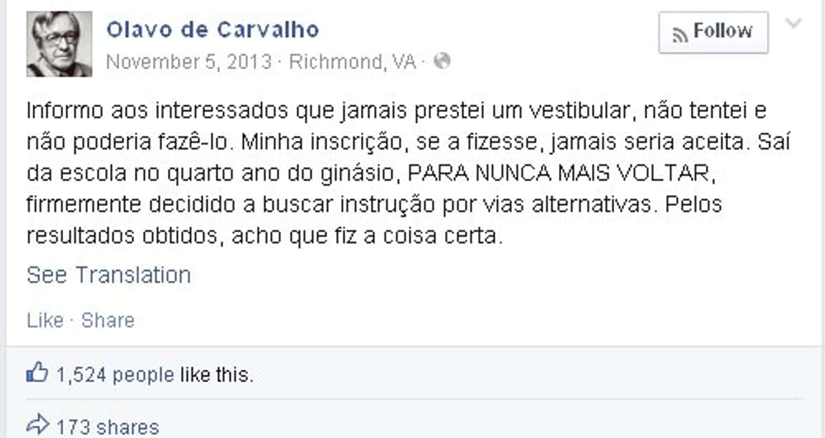 A revolta de pupilos contra o 'guru' Olavo de Carvalho