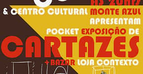 Pocket exposição de cartazes no Centro Cultural Monte Azul