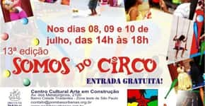 13º Edição do: SOMOS DO CIRCO no Centro Cultural Arte em Construção