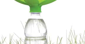 Filtro para garrafa PET filtra água da chuva