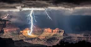 Fotógrafo registra tempestade de raios no Grand Canyon; veja