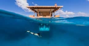 Que tal se hospedar num hotel com um quarto submerso no mar?