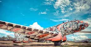 Projeto usa arte para dar vida a carcaças de aviões