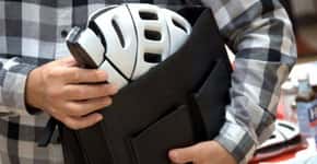 Inglês cria capacete dobrável para ciclistas