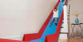 Sua escada pode se transformar em um escorregador para as crianças