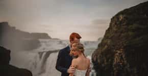 Casal realiza suas fotos de casamento nas belíssimas paisagens da Islândia