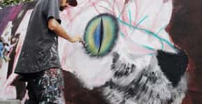 ‘Mutirão Graffiti Periferia das Ideias’ reúne artistas para pintar no centro de São Paulo