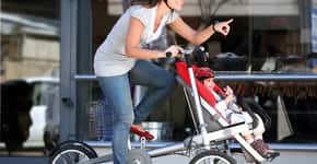Dois em um: empresa cria carrinho de bebê que é também uma bicicleta