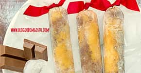 Aprenda a fazer sacolé de Kit Kat recheado com Manteiga de Amendoim