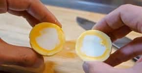 Como fazer a gema ficar do lado de fora e a clara do lado de dentro do ovo