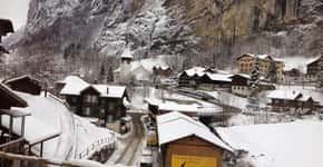 A região de Jungfrau é conhecida por uma paisagem exuberante