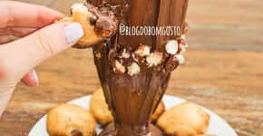 Para dividir: Milk Shake de Chocolate na taça ‘suja’ de Nutella