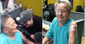 Vovó de 79 anos escapa de asilo para fazer primeira tatuagem