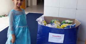 Garota comemora 6 anos e pede de presente doações para asilo