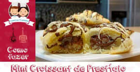 Aprenda a fazer mini croissant de prestígio