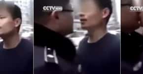 Durante discussão, camelô beija policial na boca