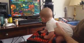Bebê de seis meses ‘zera’ videogame Street Fighter V
