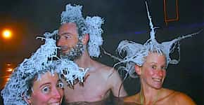 Fotos de uma competição de penteados congelados no Canadá