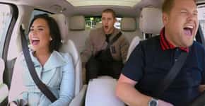 [Vídeo] Demi Lovato e Nick Jonas participam de ‘Carpool Karaoke’ com James Corden