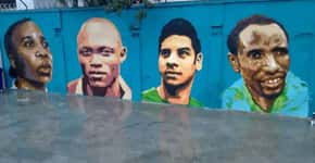 Atletas refugiados são homenageados em mural de graffiti no Rio