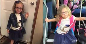 Foto de menina antes e depois da escola bomba na internet