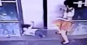Vídeo: mãe chuta filha pra evitar que ela seja esmaga no elevador