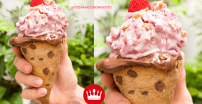 Cone de Cookie: uma casquinha diferente para comer com sorvete