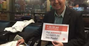 Ativista entrega petição para Metrô aceitar transporte de animais