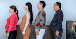 Família chinesa perde peso unida e posta resultados na internet