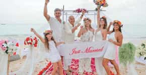 Otaviano Costa e Flávia Alessandra se casam de novo na Tailândia