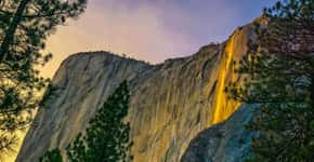 ‘Cachoeira de lava’ é espetáculo da natureza no parque Yosemite