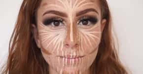 Blogueira ensina contorno doidão e faz maquiagem surpreendente