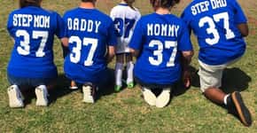 Juntos, pai, mãe, padrasto e madrasta, apoiaram Maelyn no futebol