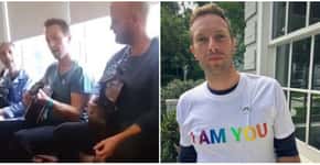 Em SP, Coldplay encanta e toca para crianças internadas no Incor