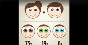 Vídeo mostra as probabilidades de cor dos olhos dos seus filhos