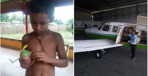 Com pilha e uma laranja, menino de 10 anos cria helicóptero