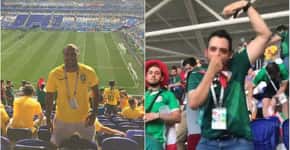 Torcedor mexicano imita macaco para escritor brasileiro na Copa