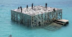 Galeria de arte funciona como recife artificial para corais
