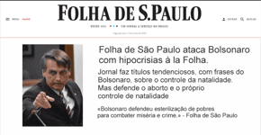 Opinião: ameaça de Bolsonaro à Folha ataca liberdade de imprensa