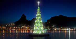 Árvore de Natal do Rio: 70 metros e 900 mil lâmpadas agitam a Lagoa