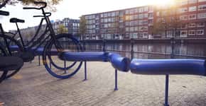 Bicicletário sustentável converte pedaladas em energia limpa