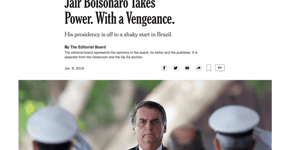 Péssima imagem de Bolsonaro no mais importante jornal do mundo